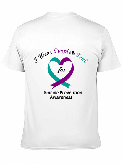 Suicide Prevention Awareness T-Shirt Purple & Teal