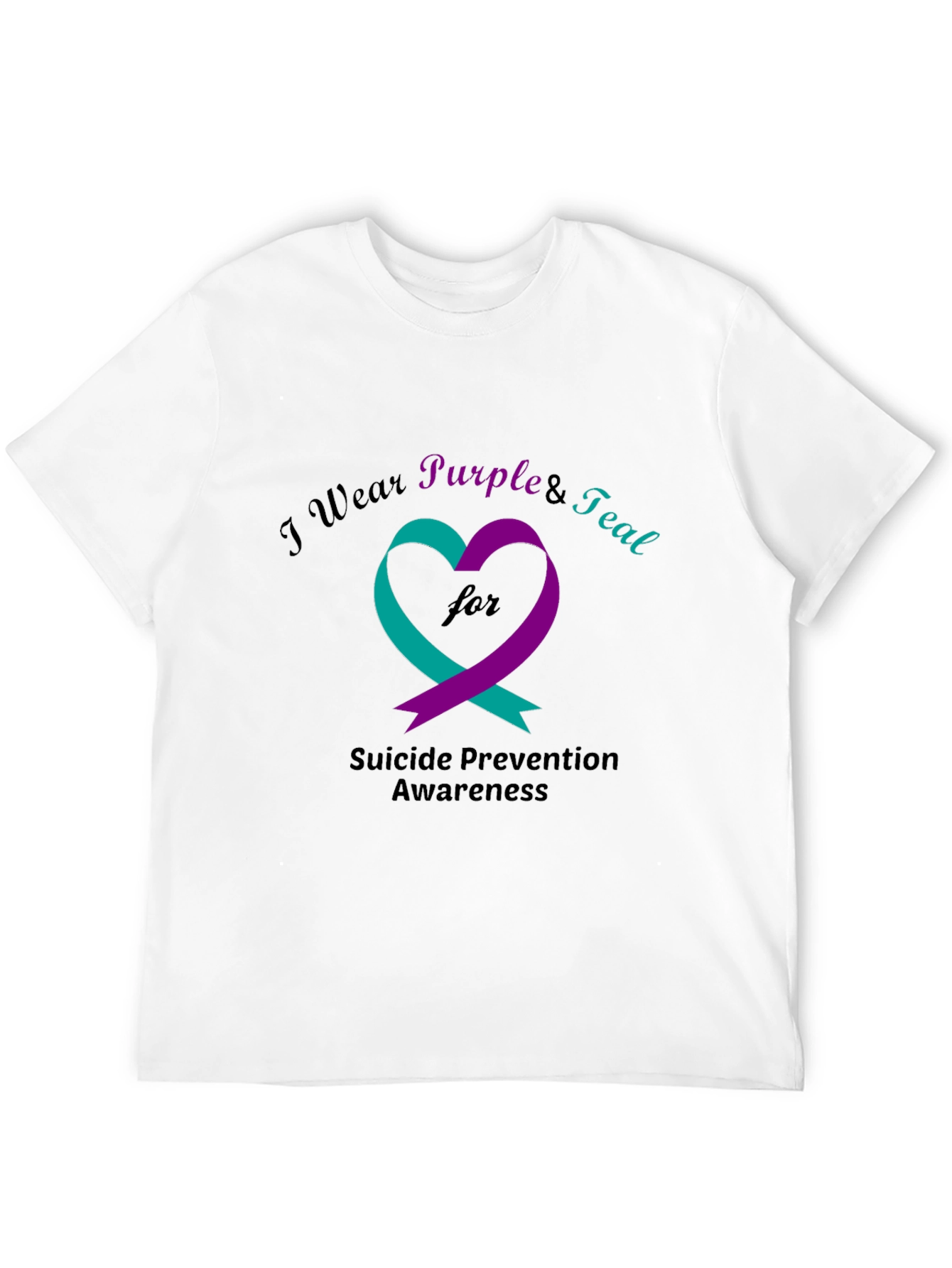 Suicide Prevention Awareness T-Shirt Purple & Teal
