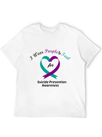 Suicide Prevention Awareness T-Shirt Purple & Teal
