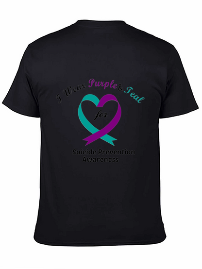 Suicide Prevention Awareness T-Shirt Purple & Teal