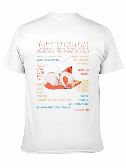Cat Wisdom Graphic Tee - Learn From Cats!