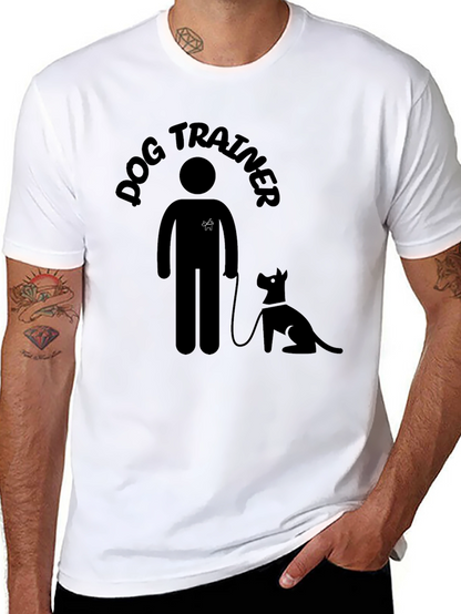 Dog Trainer T-Shirt - Black Cotton Graphic Tee