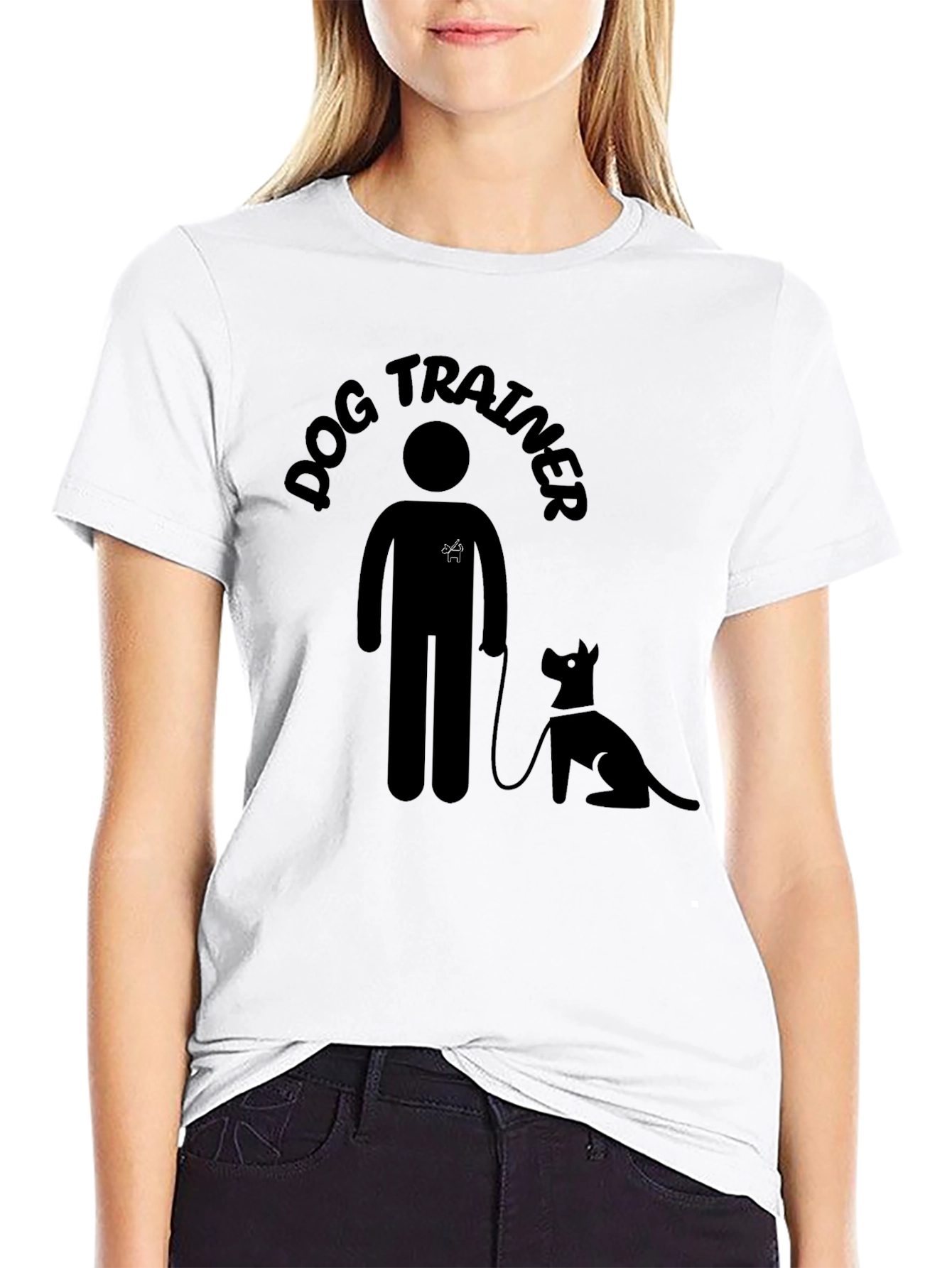 Dog Trainer T-Shirt - Black Cotton Graphic Tee