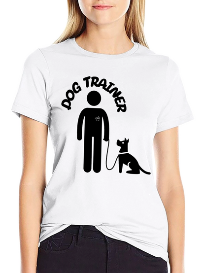 Dog Trainer T-Shirt - Black Cotton Graphic Tee