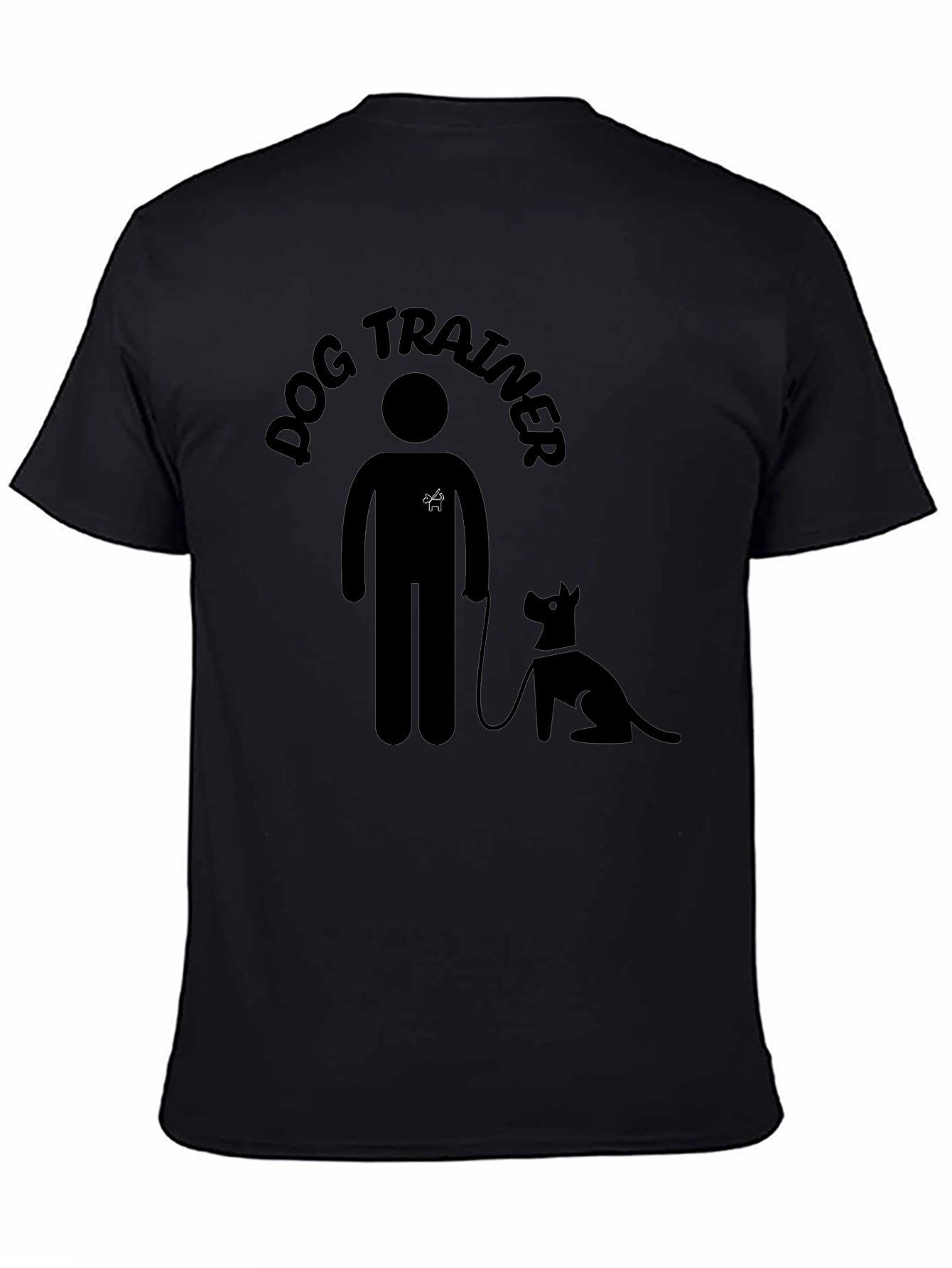 Dog Trainer T-Shirt - Black Cotton Graphic Tee