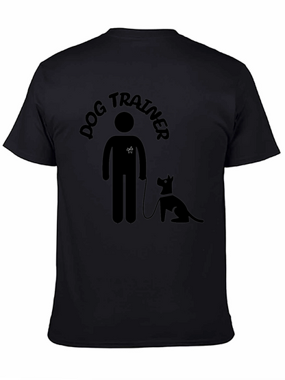 Dog Trainer T-Shirt - Black Cotton Graphic Tee