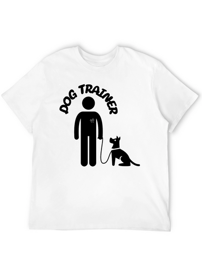 Dog Trainer T-Shirt - Black Cotton Graphic Tee
