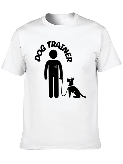 Dog Trainer T-Shirt - Black Cotton Graphic Tee
