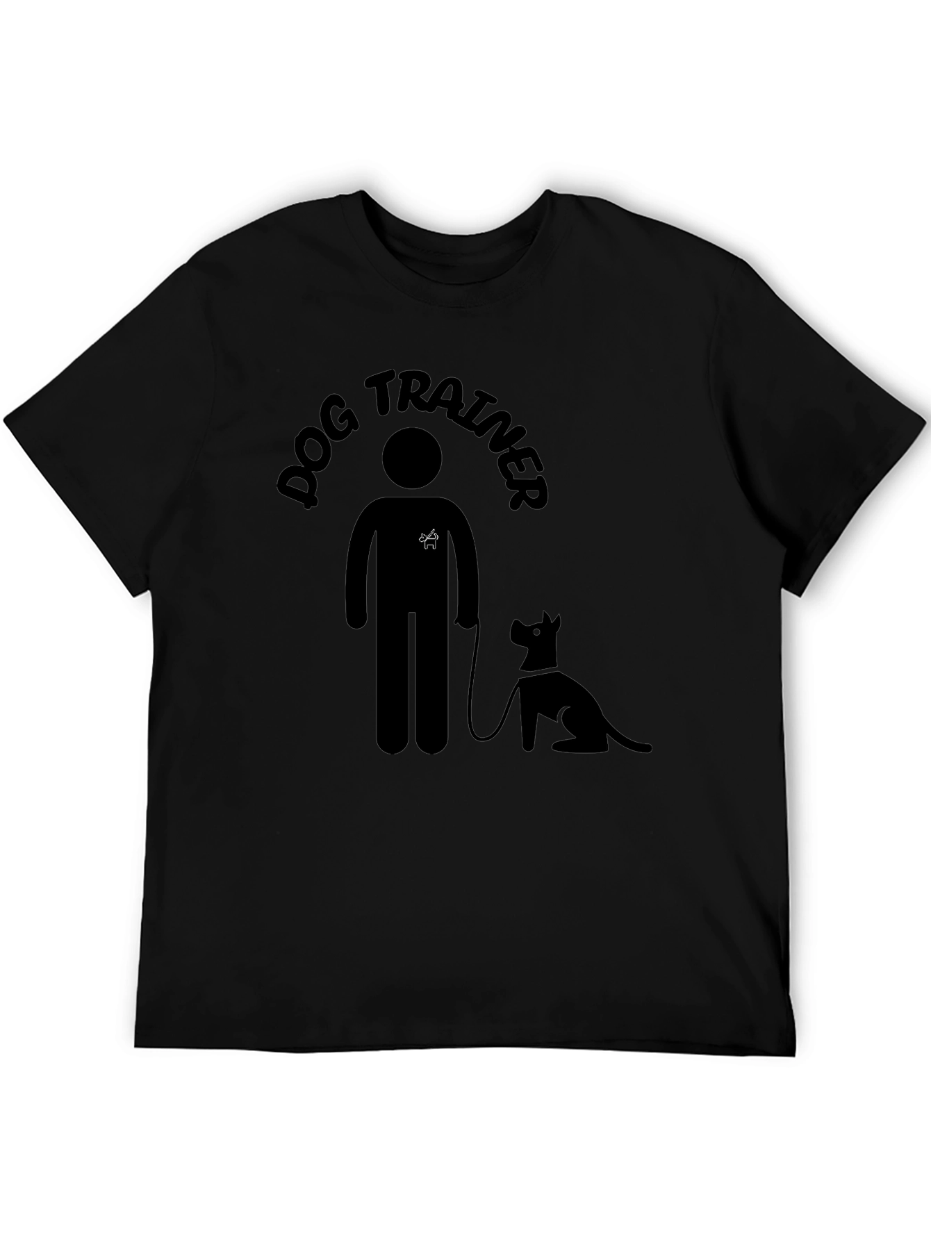 Dog Trainer T-Shirt - Black Cotton Graphic Tee