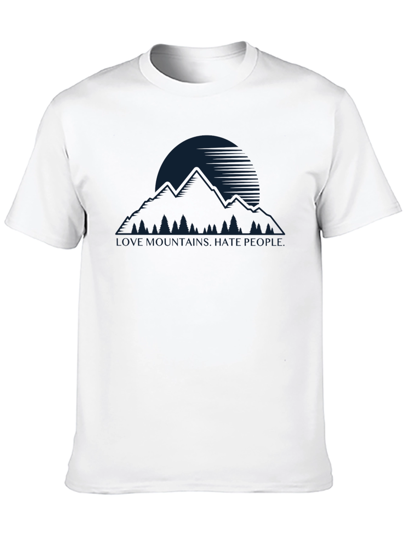 Love Mountains Hate People Graphic T-Shirt
