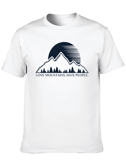 Love Mountains Hate People Graphic T-Shirt