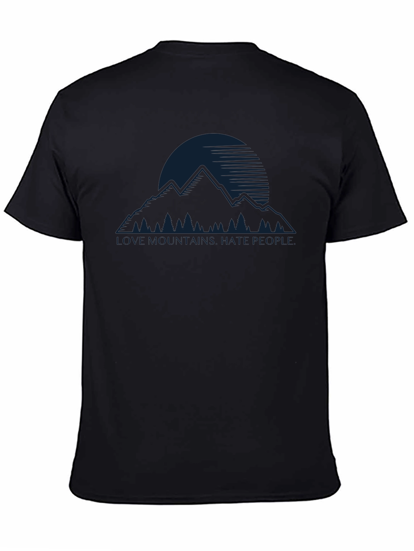 Love Mountains Hate People Graphic T-Shirt