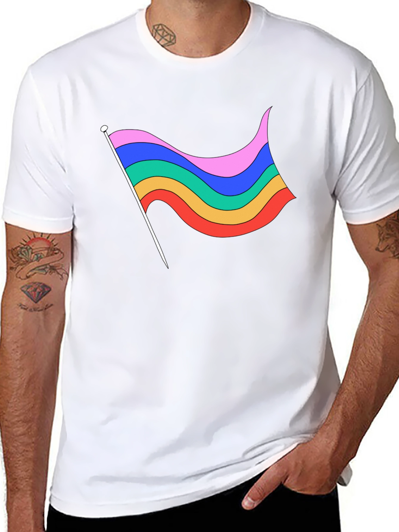Retro Rainbow Flag T-Shirt - Pride Apparel
