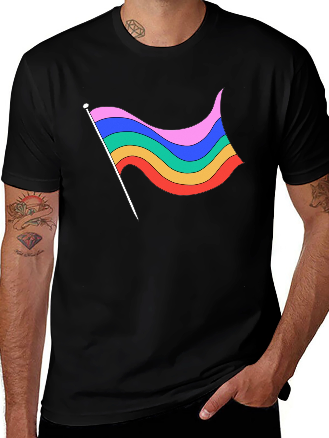 Retro Rainbow Flag T-Shirt - Pride Apparel