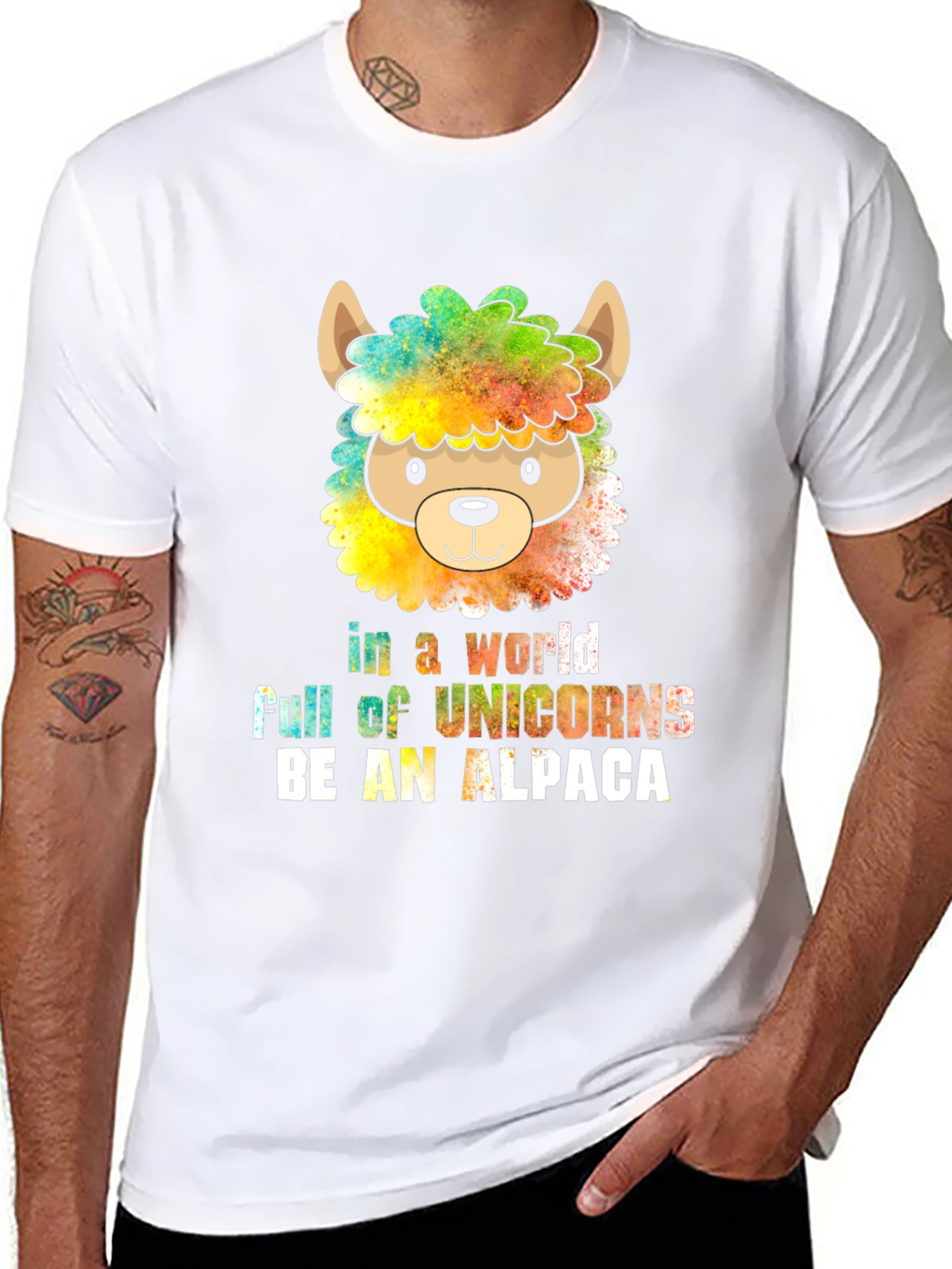 Be an Alpaca T-Shirt - Quirky Animal Graphic Tee