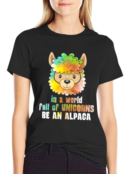 Be an Alpaca T-Shirt - Quirky Animal Graphic Tee