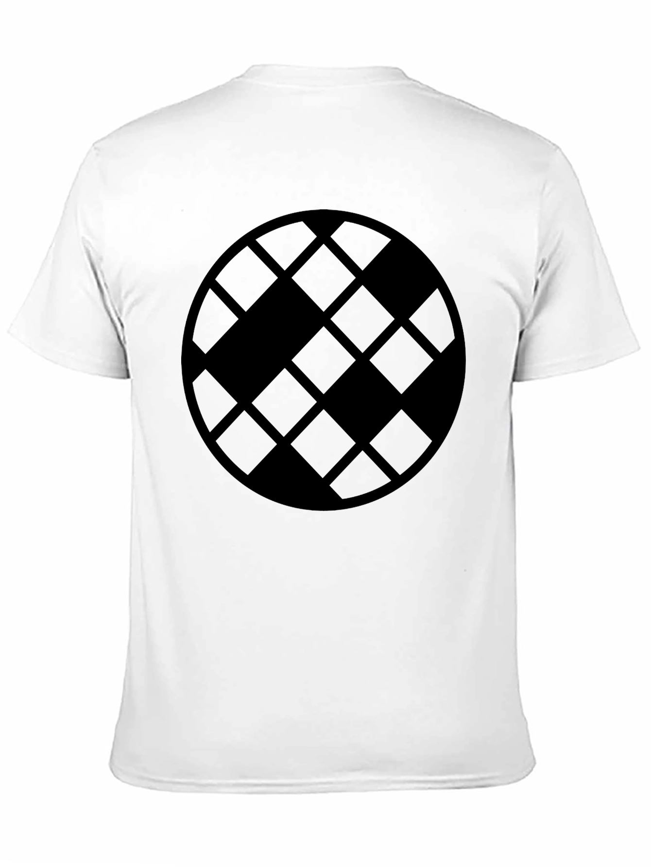 Geometric Patterned Black T-Shirt