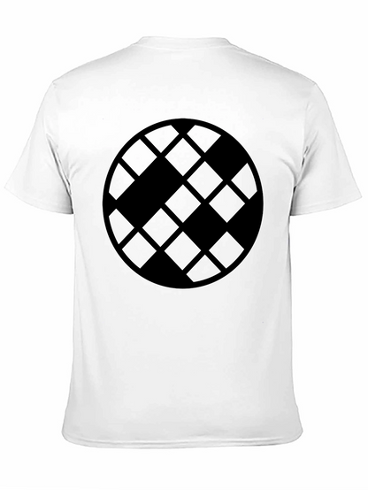 Geometric Patterned Black T-Shirt