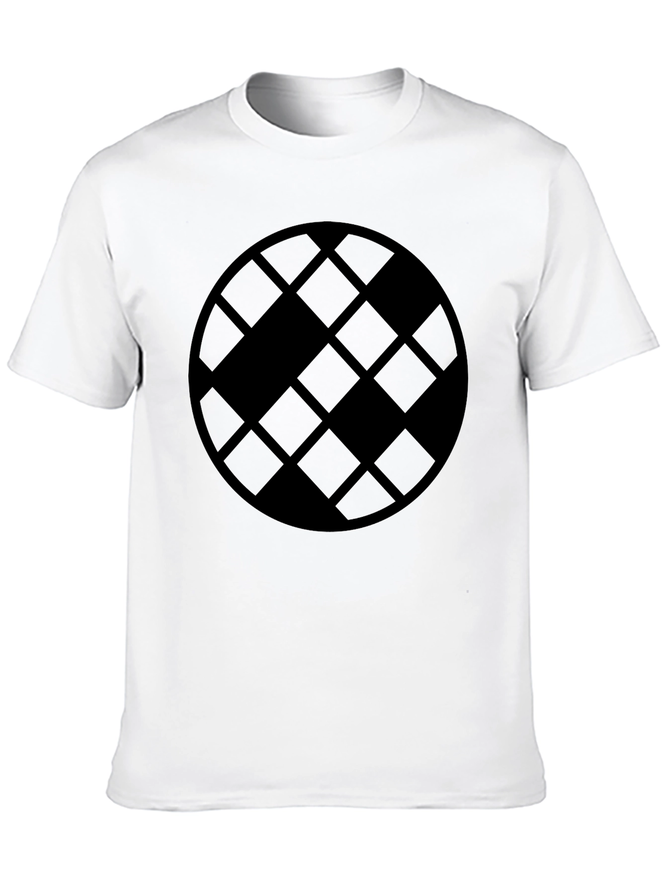 Geometric Patterned Black T-Shirt