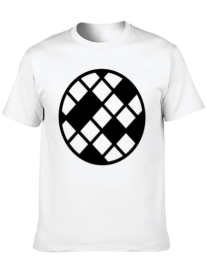 Geometric Patterned Black T-Shirt