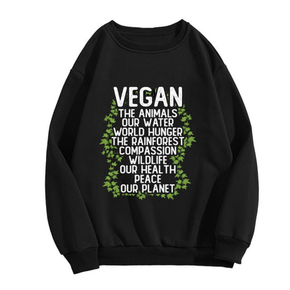 "Vegan: For The Animals, Planet & Health" Advocacy Crewneck Sweatshirt