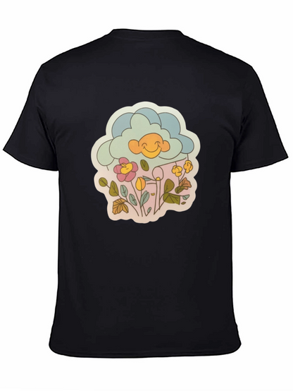 Retro Cloud & Flowers Graphic Tee