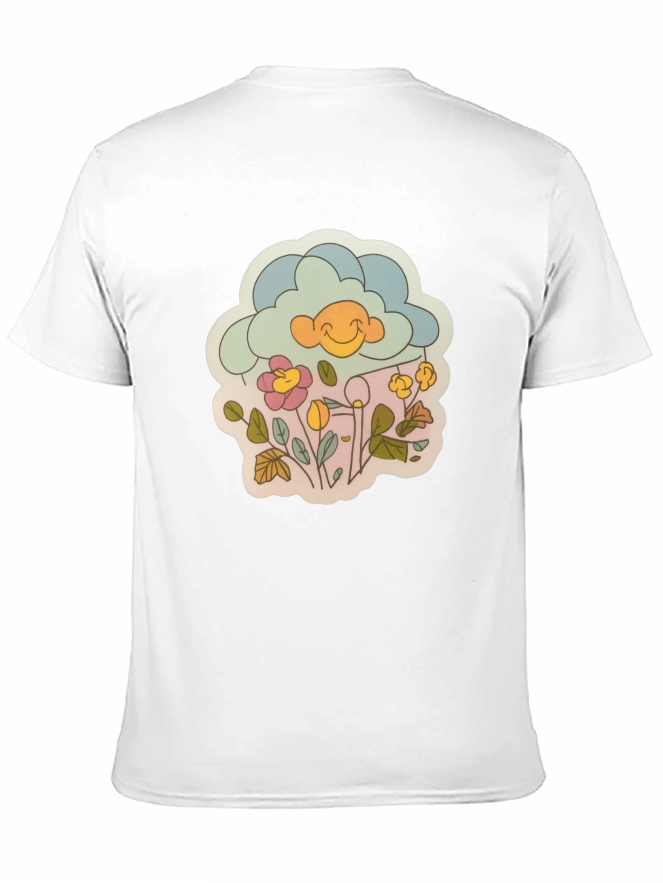 Retro Cloud & Flowers Graphic Tee