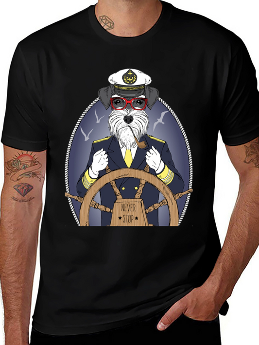 Dog Captain Graphic T-Shirt - Never Stop