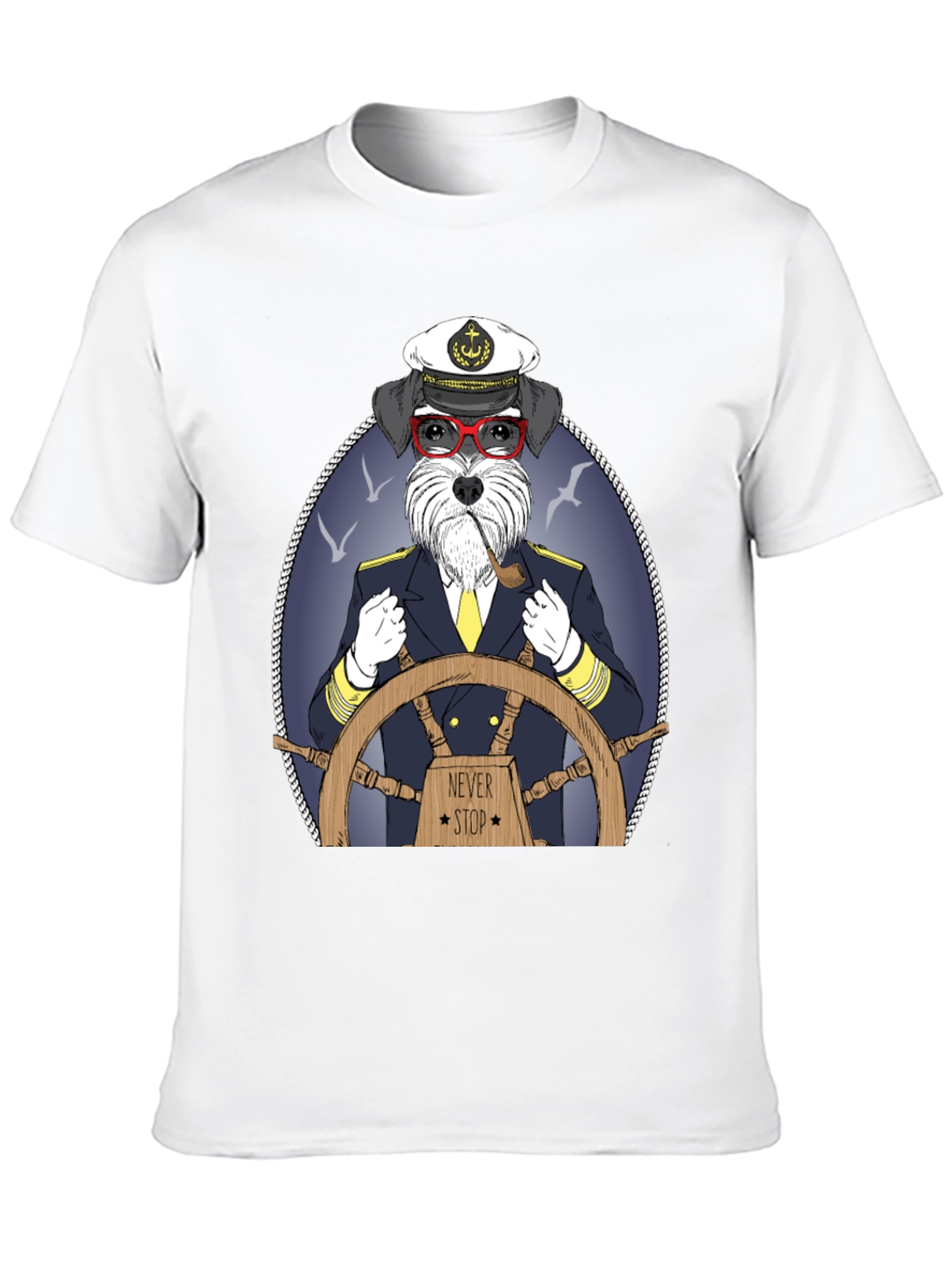 Dog Captain Graphic T-Shirt - Never Stop