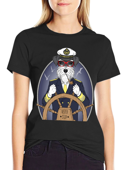 Dog Captain Graphic T-Shirt - Never Stop