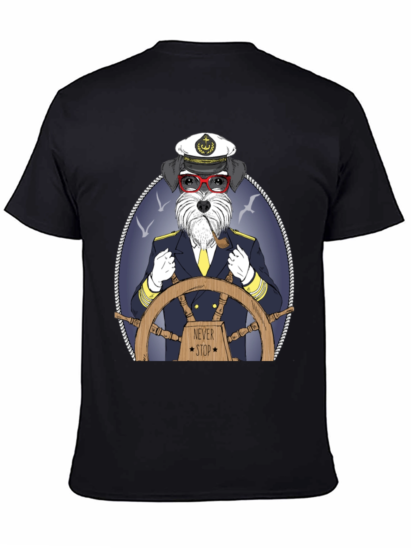 Dog Captain Graphic T-Shirt - Never Stop