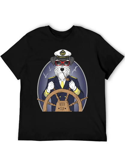 Dog Captain Graphic T-Shirt - Never Stop