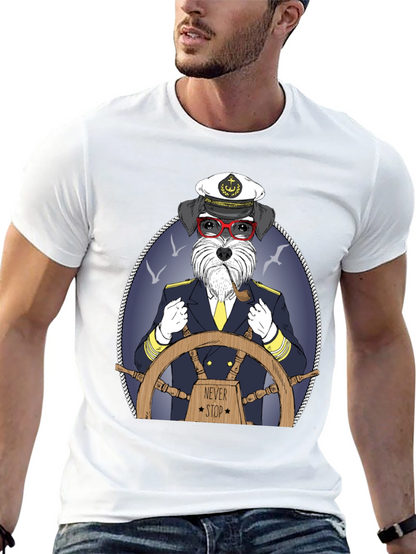 Dog Captain Graphic T-Shirt - Never Stop