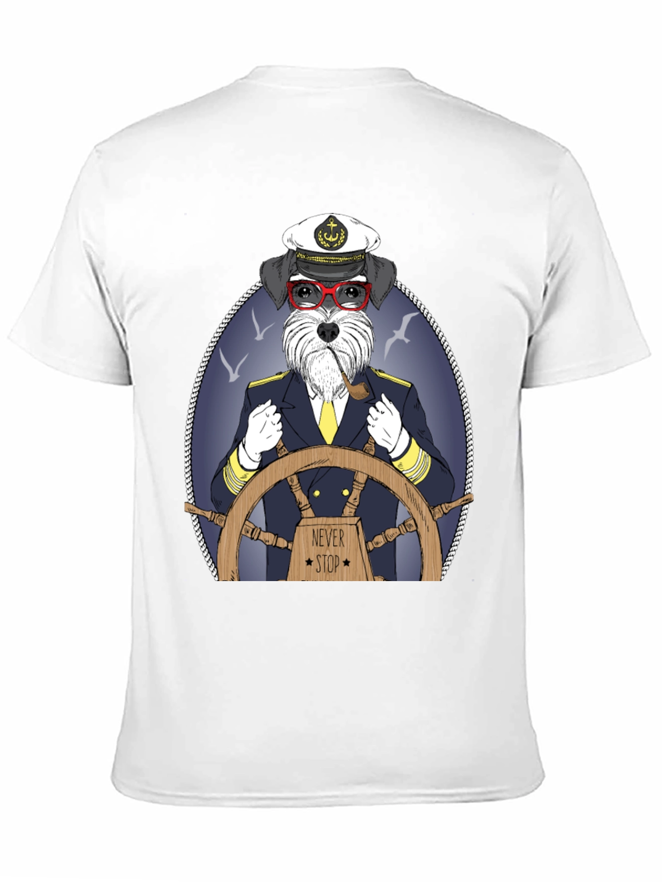 Dog Captain Graphic T-Shirt - Never Stop