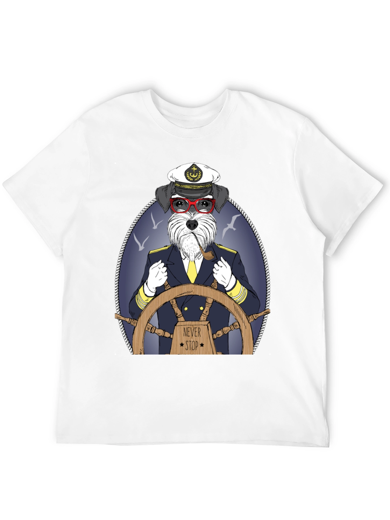 Dog Captain Graphic T-Shirt - Never Stop