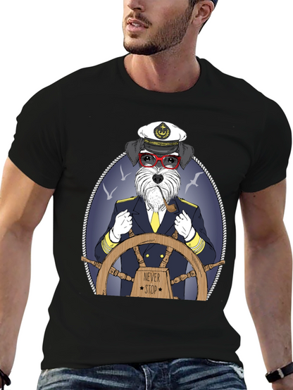 Dog Captain Graphic T-Shirt - Never Stop