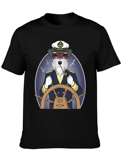 Dog Captain Graphic T-Shirt - Never Stop