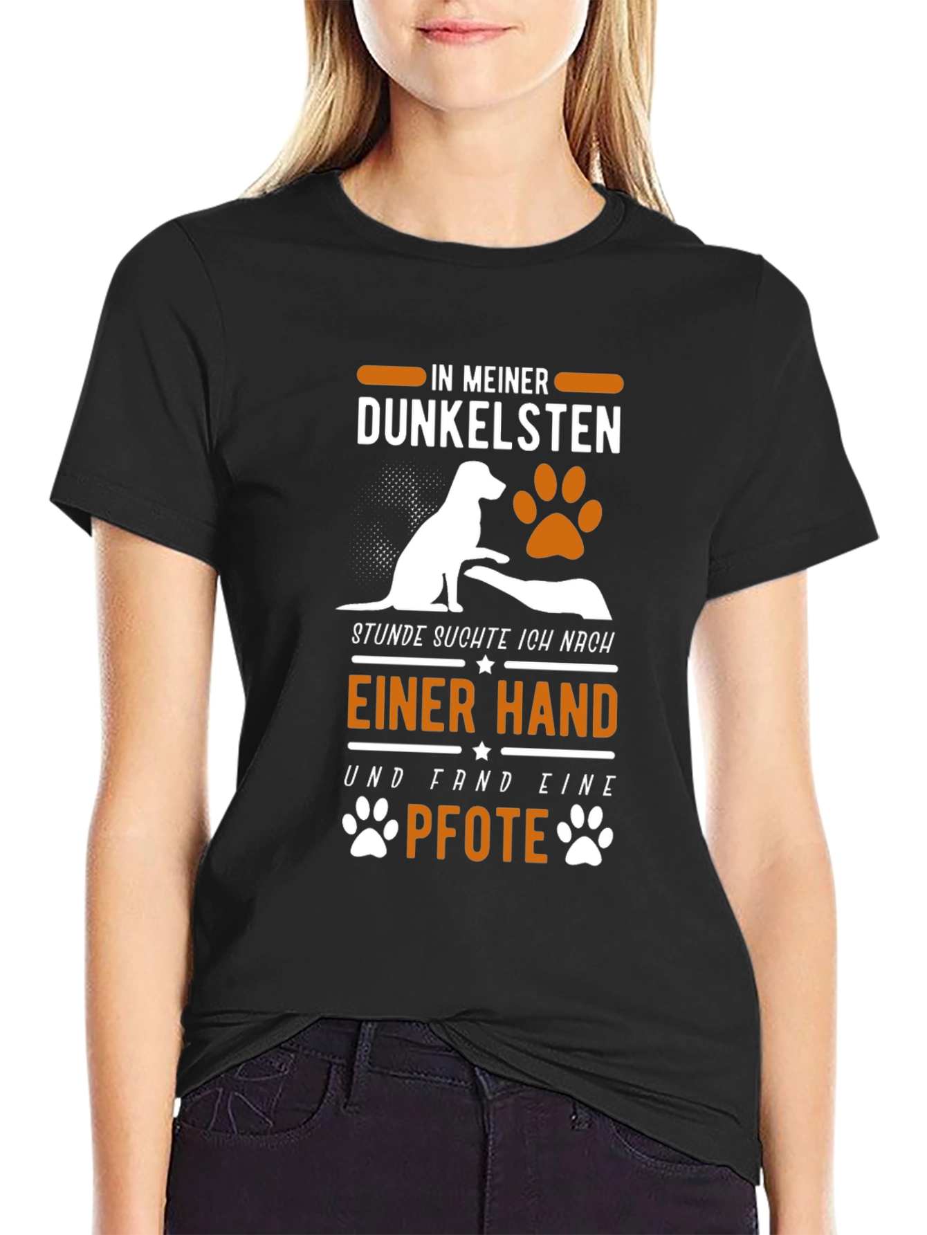 Dog Paw Print T-Shirt: In My Darkest Hour