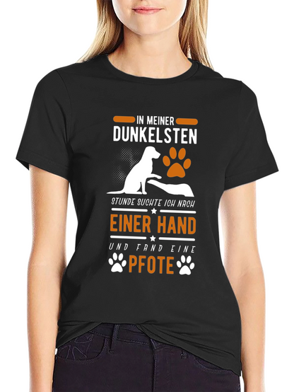Dog Paw Print T-Shirt: In My Darkest Hour