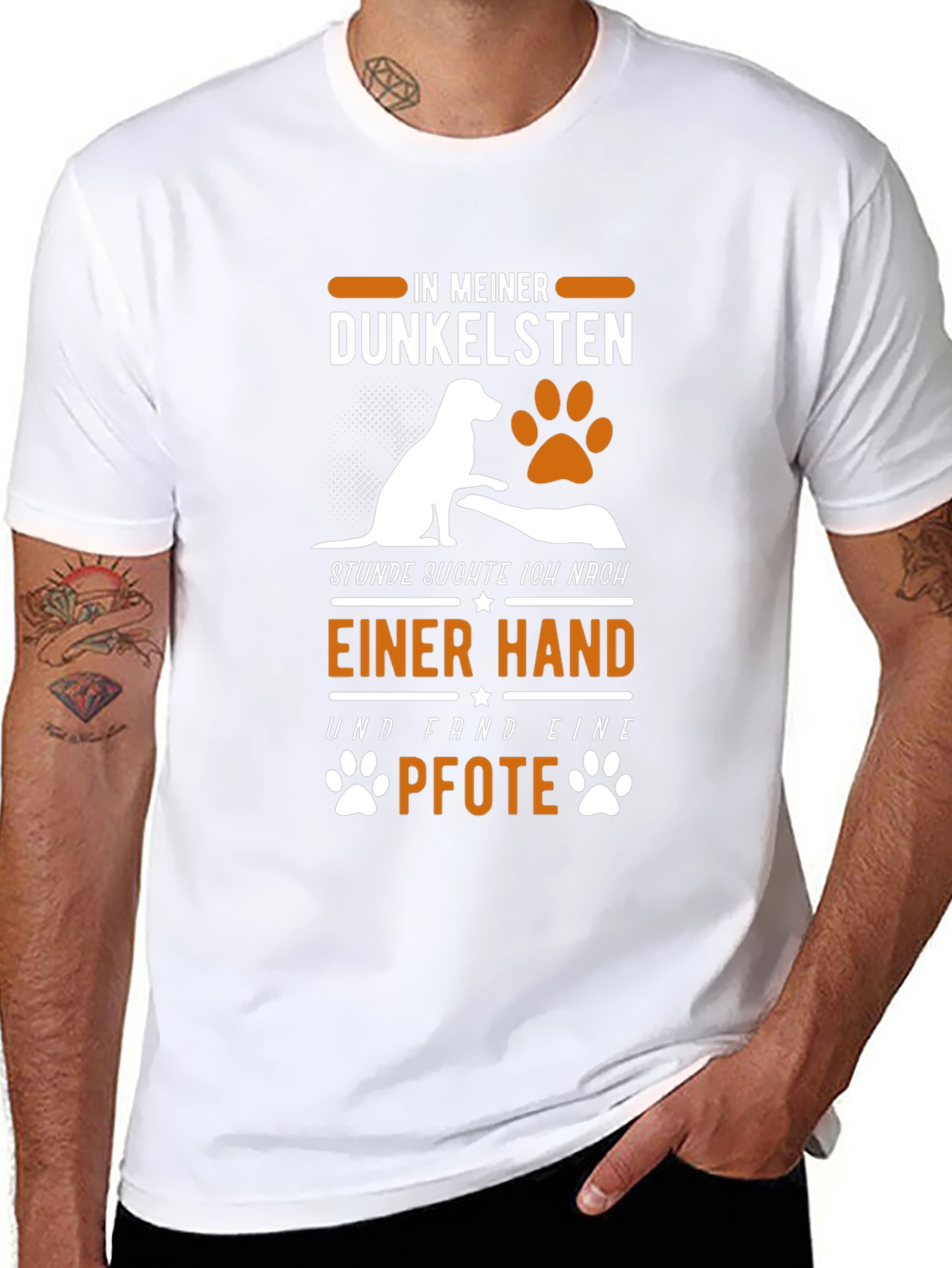 Dog Paw Print T-Shirt: In My Darkest Hour