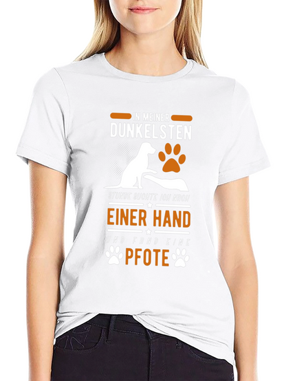 Dog Paw Print T-Shirt: In My Darkest Hour