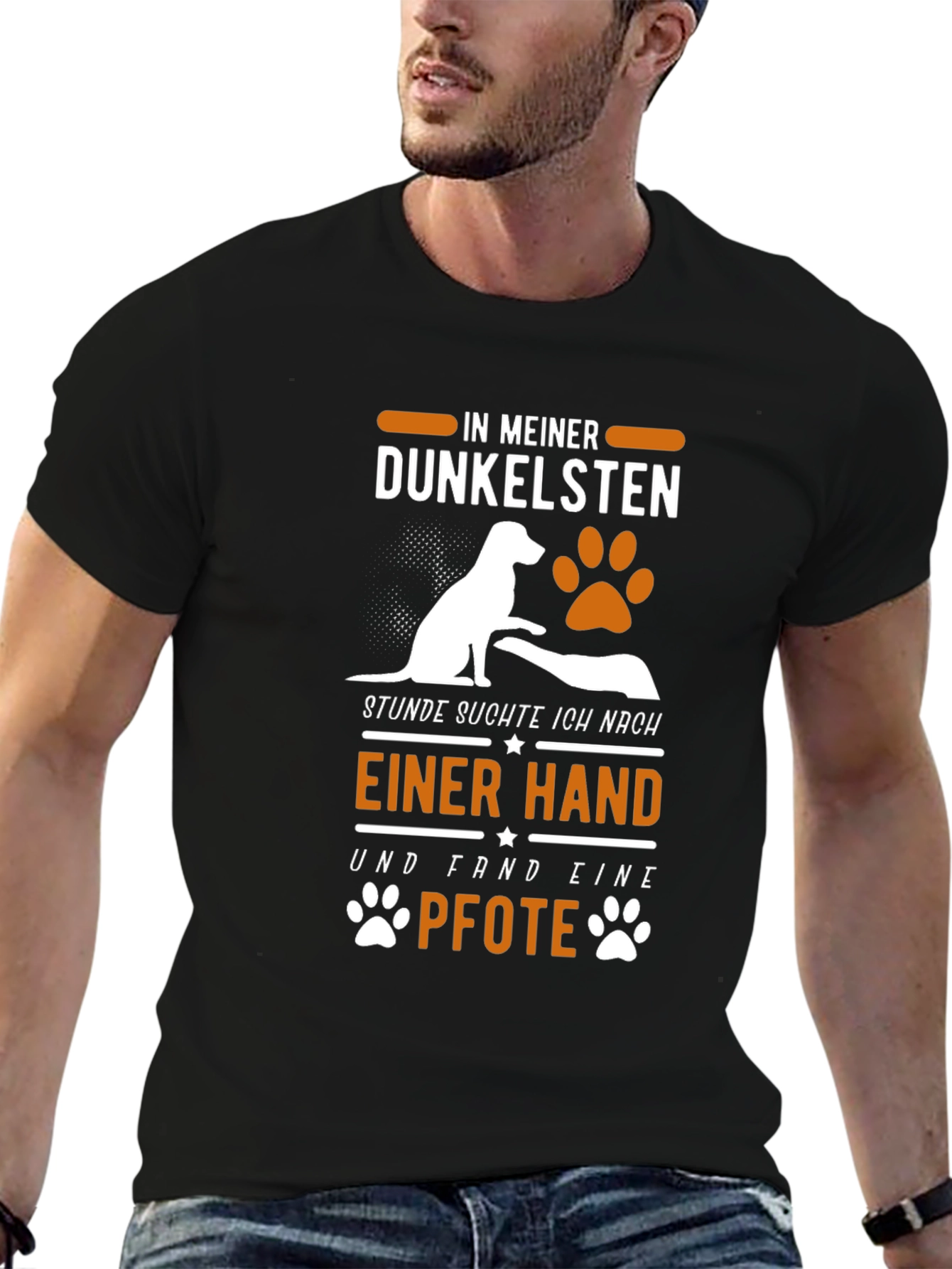 Dog Paw Print T-Shirt: In My Darkest Hour