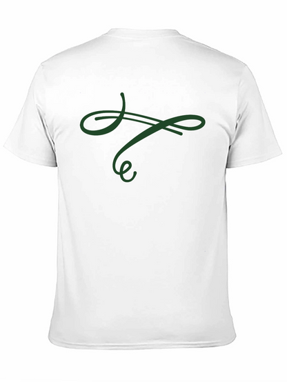 Elegant Swirl Black T-Shirt