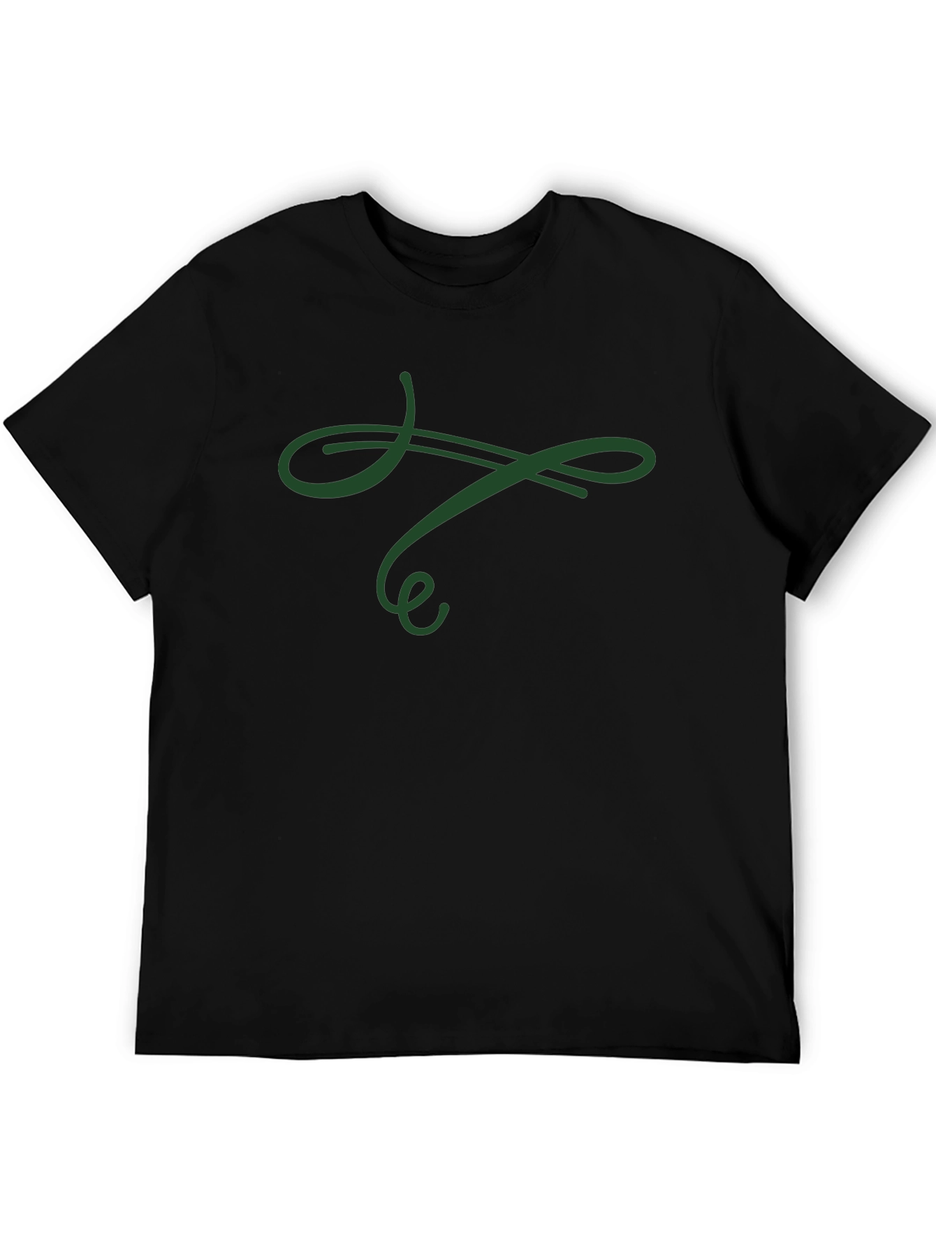 Elegant Swirl Black T-Shirt