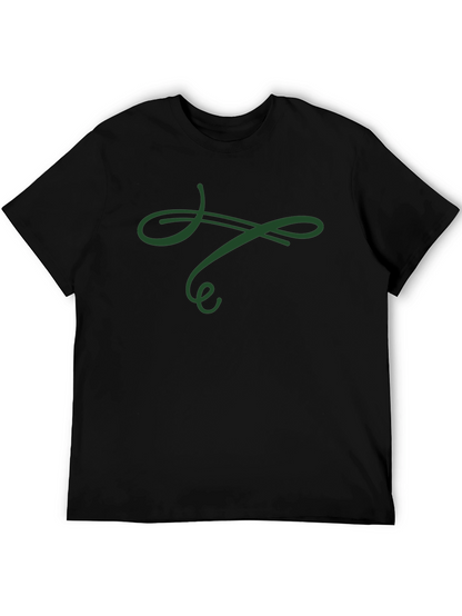 Elegant Swirl Black T-Shirt