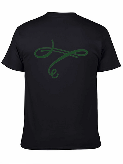 Elegant Swirl Black T-Shirt