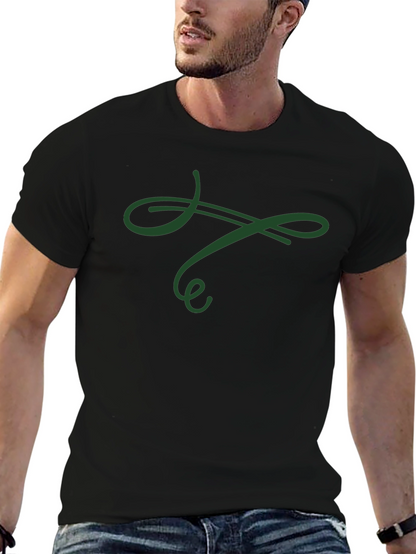 Elegant Swirl Black T-Shirt