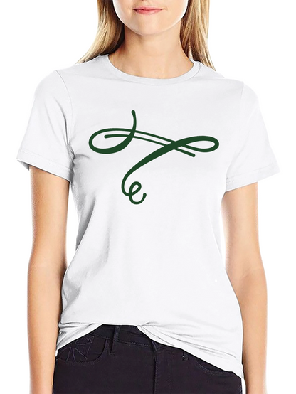 Elegant Swirl Black T-Shirt