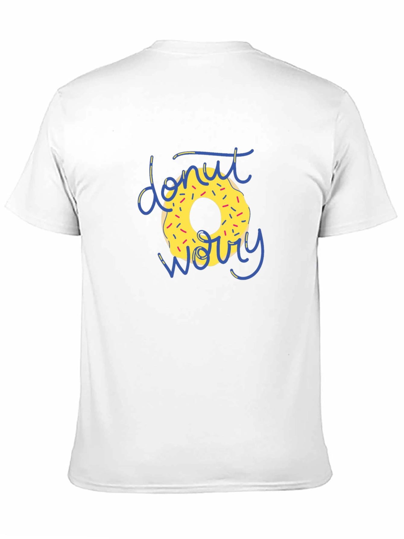 Donut Worry Graphic T-Shirt - Black Casual Tee