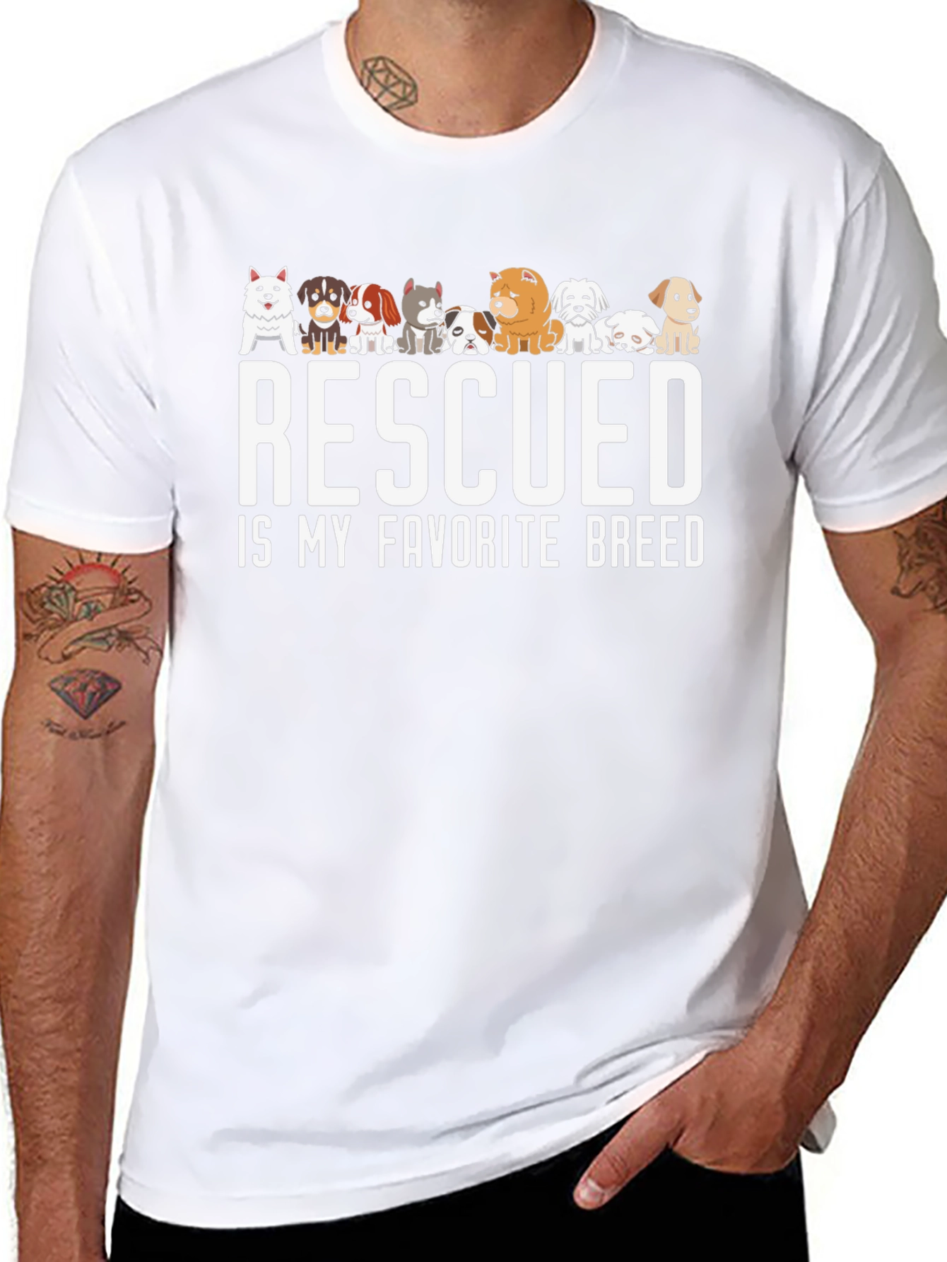 Rescued is My Favorite Breed T-Shirt